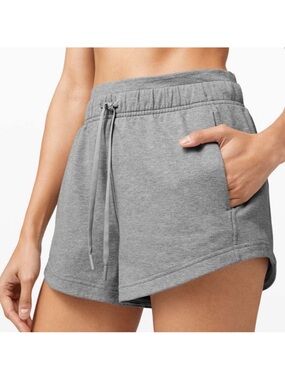 Lululemon Inner Glow High-Rise 3” Shorts in Grey
